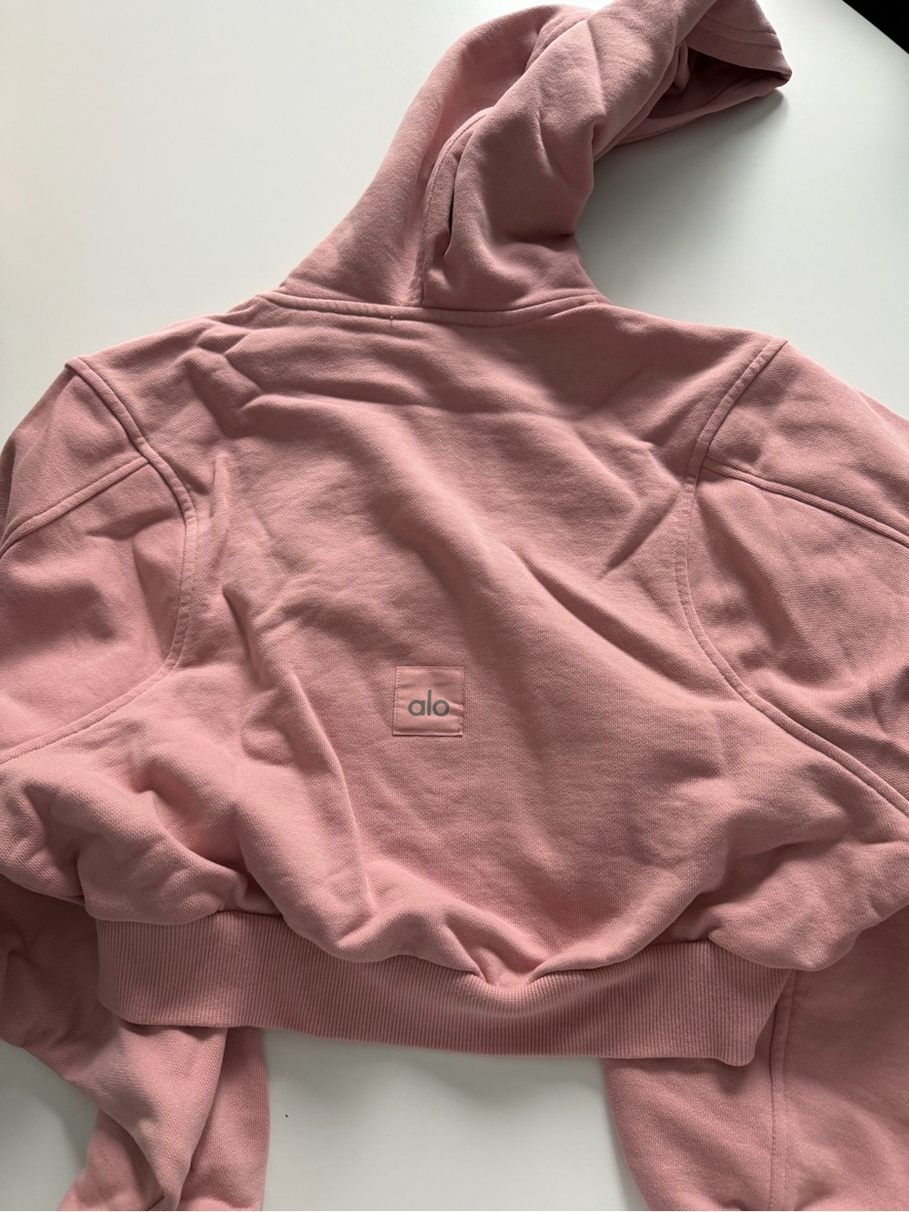ALO Yoga Pink Zip-Up Hoodie Bomber Jacket - Picture 3 of 4